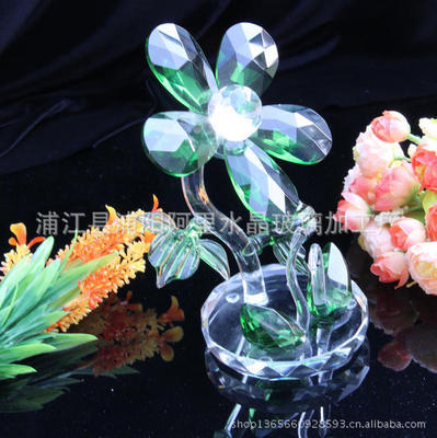 水晶花朵工艺礼品摆件 绽放永恒之美——浦江县浦阳阿里水晶玻璃加工厂精品赏析